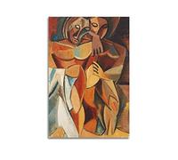 JAHER Pablo Picasso Paintings - (Two Naked Women) Poster Decorative Painting Canvas Wall Art Living Rooms Bedroom Painting 08x12inch(20x30cm)