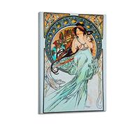 JAHER Poetry by Alphonse Mucha Art Poster Wall Art Croll Painting Picture Living Room Decor Home 16x24inch(40x60cm)