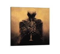 JAHER Surrealist Work No.10 by Zdzisław Beksinski Art Poster Painting Wall Art Living Room Painting 16x16inch(40x40cm)