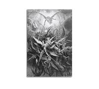 JAHER The Fall of The Rebel Angels by Gustave Dore Art Poster Art And Wall Art Picture Modern Family Decor 16x24inch(40x60cm)