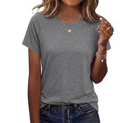 Jahetuul Womens Short Sleeve Tops Summer Crew Neck T Shirts for Ladies UK Casual Basic Top Loose Fit Pullover Tunic Tee Gym Yoga Active Going Out Clothing