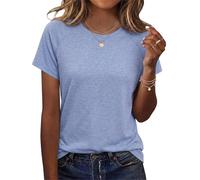 Jahetuul Womens Short Sleeve Tops Summer Crew Neck T Shirts for Ladies UK Casual Basic Top Loose Fit Pullover Tunic Tee Gym Yoga Active Going Out Clothing