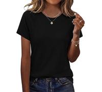 Jahetuul Womens Short Sleeve Tops Summer Crew Neck T Shirts for Ladies UK Casual Basic Top Loose Fit Pullover Tunic Tee Gym Yoga Active Going Out Clothing