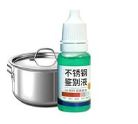 Jahuanoo Liquid Stainless Steel Test, Portable Quick Detection Reagent, 12ml Cookware Steel Testing Solution, for Home Industrial Cookware Cutlery Water Cup Pots Pans Bowls