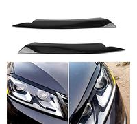 JAHURO Car Headlight Eyebrows, For VW Passat B7 2010-2014, Car Headlight Eyebrow Cover, Decorative Headlight Sticker Strips,A-Gloss Black