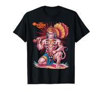 JAI HANUMAN Saffron Logo Bajarangbali Jai Sri Rama Devotees T-Shirt