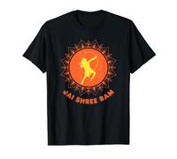 Jai Shree Ram Artwork, Lord Rama Design for Devotees Value Graphic T-Shirt, Men, Black, S