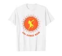 Jai Shree Ram Artwork, Lord Rama Design for Devotees Value Graphic T-Shirt, Men, White, S
