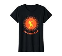 Jai Shree Ram Artwork, Lord Rama Design for Devotees Value Graphic T-Shirt, Women, Black, S