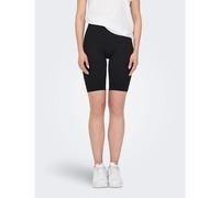 ONLY Women's Onpjaia Life Hw Rib Cir Long Shorts Noos Athletic, Black, XS/S