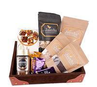 Jaiccha Ghasitaram Basket Hamper-Korno Tray of 6 Healthy Goodies |Gift for Diwali,Holi,Rakhi,Valentine,Christmas,Birthday,Anniversary,Her,Him|