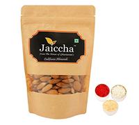 Jaiccha Ghasitaram Bhaidooj Gifts - American/ Califonia Almonds 200 GMS in Brown Paper Pouch