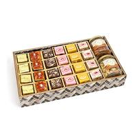 Jaiccha Ghasitaram Big Printed Tray of Assorted Bites, Roasted Cashews and Almonds Jars|Gift for Diwali Gifts,Holi,Rakhi,Valentine,Christmas,Birthday,Anniversary,Her,Him|