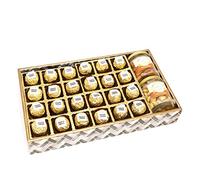 Jaiccha Ghasitaram Big Printed Tray of Channa Laddoos, Roasted Cashews and Almonds Jars|Gift for Diwali Gifts,Holi,Rakhi,Valentine,Christmas,Birthday,Anniversary,Her,Him|