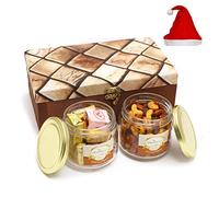 Jaiccha Ghasitaram Christmas Gifts Miracle Box of 2 Jars of Assorted Bites and Mix Dryfruits