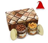 Jaiccha Ghasitaram Christmas Gifts Miracle Box of 2 Jars of Chocolate Coated Almonds and Crunchy Cashews