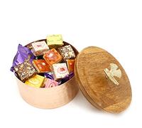 Jaiccha Ghasitaram Copper Metal Jar of Assorted Bites and Cookies|Gift for Diwali Gifts,Holi,Rakhi,Valentine,Christmas,Birthday,Anniversary,Her,Him|