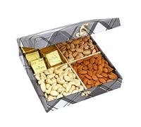 Jaiccha Ghasitaram Cross Check Wooden Dryfruits Box with Chocolates|Gift for Diwali Gifts,Holi,Rakhi,Valentine,Christmas,Birthday,Anniversary,Her,Him|