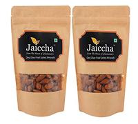 Jaiccha Ghasitaram Desi Ghee Fried Salted Almonds 400 GMS in Brown Paper Pouch