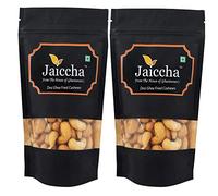 Jaiccha Ghasitaram Desi Ghee Fried Salted Cashews 400 GMS in Black Paper Pouch
