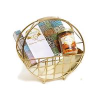 Jaiccha Ghasitaram Half Moon Metal Basket of Mix Dryfruits, Assorted Bites|Gift for Diwali Gifts,Holi,Rakhi,Valentine,Christmas,Birthday,Anniversary,Her,Him|