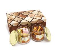 Jaiccha Ghasitaram Miracle Box of 2 Jars of Assorted Bites and Mix Dryfruits|Gift for Diwali Gifts,Holi,Rakhi,Valentine,Christmas,Birthday,Anniversary,Her,Him|