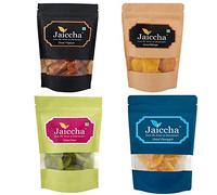 Jaiccha Ghasitaram Pack of 4 Dried Kiwi, Pineapple, Papaya, Mango Pouches Small 400 GMS