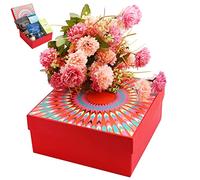 Jaiccha Ghasitaram Rakhi Gifts for Sisters Red Hamper Healthy Box with Flowers