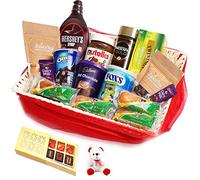 Jaiccha Ghasitaram Red Net Basket Hamper of 21 Goodies with Teddy and Chocolate Box|Gift for Diwali,Holi,Rakhi,Valentine,Christmas,Birthday,Anniversary,Her,Him|