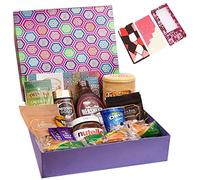 Jaiccha Ghasitaram Valentines Gift for Girlfriend/Boyfriend/Husband and Wife Gourmet Big Hamper Box of 18 Goodies with Assorted Bites with 2 Chocolate Bars