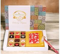 Jaiccha Ghasitaram Valentines Gift for Girlfriend/Boyfriend/Husband and Wife Heart Pops Chocolate Bark with ILU Chocolates