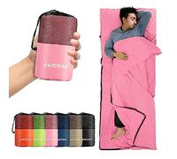 JAICOM Sleeping Bag Liner, Travel Sheets & Adult Sleep Sack, Ultralight and Portable Summer Sleeping Bag - Ideal for Backpacking, Hotels and Hostels, Business Trips, Camping