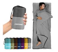 JAICOM Sleeping Bag Liner, Ultralight Travel Sheets, Soft & Portable Large Sleeping Bag Liners for Adults - 220 x 90 cm, Ideal for Camping, Hotels, Backpacking and Summer Trips