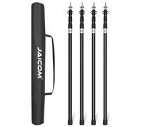 JAICOM Tent Poles Telescopic Tarp Poles Set of 4, Aluminium Extendable Adjustable Awning Poles, 95-230 cm, Suitable for Camping, Tent, Tarp, Canopy, Beach
