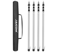 JAICOM Tent Poles Telescopic Tarp Poles Set of 4, Aluminium Extendable Adjustable Awning Poles, 95-230 cm, Suitable for Camping, Tent, Tarp, Canopy, Beach
