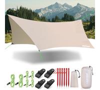 JAICOM Tent Tarp Waterproof - Rain Fly Camping Tarp Light Ripstop Fabric
