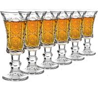 JAIEF 45ml Sherry Glasses, Lead-Free Glass, Clear Heavy Base Shot Glasses (Set of 6)
