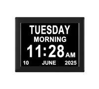 Jaihonda 8 Inch Dementia Clock with Day and Date for Elderly-Digital Calendar with 8 Alarm Options,Large Display Number,Auto Dimming, Alzheimers Clock for Seniors