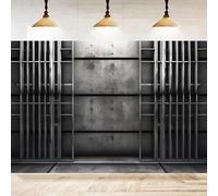 Jail Bars Photography Backdrop Scary Prison Halloween Decoration Mugshot Background Old Prison Cell Murder Crime Birthday Party 250x180CM