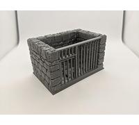 Jail Cell Stone Building Structure | 28mm 1/56 Scale Miniature | RPG Tabletop Figure Landscape Modelling Wargaming Fantasy Diorama Wargames Model Scenery Terrain Scatter Roleplaying Paintable