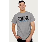 Jailhouse Rock Elvis Presley Signature T-Shirt Elvisly Yours Mid Grey M