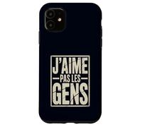 J'aime Pas Les Gens Funny French Introvert Quote Case for iPhone 11
