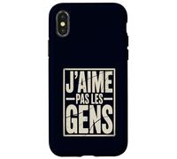 J'aime Pas Les Gens Funny French Introvert Quote Case for iPhone X/XS