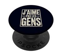 J'aime Pas Les Gens Funny French Introvert Quote PopSockets Adhesive PopGrip
