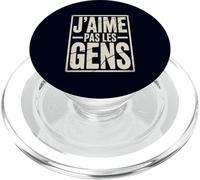 J'aime Pas Les Gens Funny French Introvert Quote PopSockets PopGrip for MagSafe
