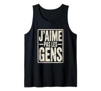 J'aime Pas Les Gens Funny French Introvert Quote Tank Top
