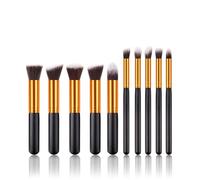 Jaimela 10-Piece Makeup Brush Set - Professional Powder, Foundation, Eyeshadow & Concealer Brushes