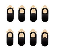 Jaimela Pack of 8 Webcam Covers, Protect Your Privacy Online, Ultra Thin Slider Camera Cover, Camera Cover, Laptop Film, Ultra Thin for Smartphone, Tablet, Pad (Black)