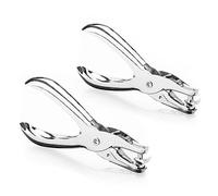 Jaimela Small Hole Punch[2 Pcs], 3mm and 6mm Single Hole Punch, for Crafts Paper Scrapbooking Card Tags, 10 Pcs Book Ring