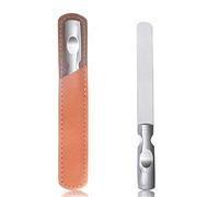 Jaimela Stainless Steel Nail File, Nail File Manicure Tools with Anti-skid Handle and Leather Case, Stainless Steel Nail Care Manicure Tool Accessories for Men Woman